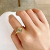 Unique  Pearl Band Ring 18K Gold IP Plateding Stainless Steel