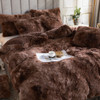 American Style Plush 3d printed embroid Shaggy Soft Velvet Fuzzy Bedding Set