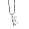 stainless steel love letter necklace, envelope locket pendant envelope necklace stainless steel love letter necklace, envelope locket pendant envelope necklace