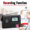 RETEKESS V115 Radio FM AM SW Portable Radios AM FM Rechargeable Shortwave Radio Batteries Full Wave USB Recorder Speaker