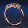 925 Sterling Silver Multi Color Natural Tourmaline Gemstone Rings