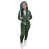 2023 Fall Winter Fleece 2 Piece Women Tracksuit Jogging thick two piece tracksuit sweatpants and hoodie Women Clothes set