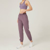 Fabric Drawstring Running Sport Joggers Women Quick Dry Athletic Gym Fitness Sweatpants with Two Side Pockets Exercise Pants
