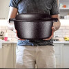 Home Bruntmor 2-in-1, 5 Quart Pre-seasoned Cast Iron Dutch Oven With Double Handles USA SHIPPING