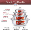 Cuisine Aluminum Caldero Stock Pot Set (2/3.5/7/13 Quart), Cosine Cooking Dutch Oven, Serve Large & Small Groups, Riveted Ha