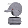 2023 Men's Winter Warm Baseball Cap Windproof Visors Thick Hat And Scarf With Fluff Lined Outdoor Cycling Ear Protection Caps