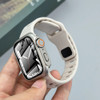 Case+Strap for Apple Watch Change To Ultra 49mm Silicone Sport Band 45mm 41mm 44mm 40mm Protection Cover Iwatch Series 8 7 6 SE
