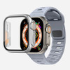 Case+Strap for Apple Watch Change To Ultra 49mm Silicone Sport Band 45mm 41mm 44mm 40mm Protection Cover Iwatch Series 8 7 6 SE