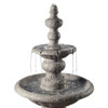Teamson Home Outdoor Icy Stone 2-Tier Waterfall Fountain, Gray