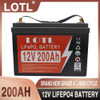 12V LiFePO4 Battery 400Ah 300Ah 200Ah 100AH Built-in BMS Lithium Iron Phosphate Cells Pack 6000+ Cycles Life For Golf Cart Solar