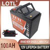 12V LiFePO4 Battery 400Ah 300Ah 200Ah 100AH Built-in BMS Lithium Iron Phosphate Cells Pack 6000+ Cycles Life For Golf Cart Solar