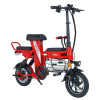 Mini Electric Bike 12inch Three-seater Parent-child Electric Bicycle Removable Lithium Battery Folding Ebike 48V 350W