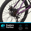 24" Boundary Electric Mountain Bike, 7 Speeds, 250w Motor, Purple