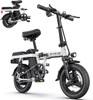 Folding Mini Ebike 350W Electric Bike 14" Fat Tire with 48V10Ah Removable Battery 4 Shock Absorptions for Adults City Commuter