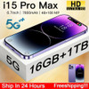 Global Version I15 Pro Max Android Smartphone Brand New 6.7inch Full Screen Face ID 16GB+1TB Mobile Phones 4G 5G Cell Phone