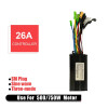 E-Bike Sine Wave 26A 500/750W SM Three Mode Brushless Controller With S866 Display For Electric Bicycle Tricycle