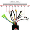 E-Bike Sine Wave 26A 500/750W SM Three Mode Brushless Controller With S866 Display For Electric Bicycle Tricycle