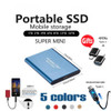 Portable SSD 1TB/2TB External Solid State Drive USB 3.0/Type-C Hard Disk High-Speed Storage Device For Laptops/Desktop/Mac/Phone