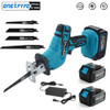 Cordless Reciprocating Saw Adjustable Speed Chainsaw Wood Metal PVC Pipe Cutting Bandsaw Power Tool for Makita 18V Battery