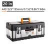 14/17/20 Inch Multiple Specifications Toolbox Double Layer Tools Storage Box with Handle Multifunctional Portable Tool Organizer