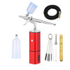 Gravity Feed Airbrush Kit With Dual Action Compressor Cup Replaceable Pen For Beautiful Model Cake Paint Art Tattoo Barber