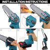 8 Inch Brushless Electric Cordless Chain Saw Handheld Rechargeable Pruning Wood Power Tool For Makita 18V Battery By VIOLEWORKS