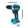 10mm Cordless Brushless Drill Electric Hand Drill Screwdriver 2 Speed 23 Torque Setting fit Makita 18v Battery (No Battery)