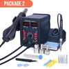 Silverflo 8586D Soldering Station 2 IN 1 Hot Air Gun Solder Station with 2 Digital display,10-Minute Sleep Mode for SMD Rework