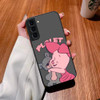 Matte Phone Case for Samsung Galaxy S23 S22 S21 S20 S10 4G S9 S8 Plus ULTRA 5G LITE Silicone Case Funda Shell Cute Pink Piglet