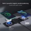 15W 3 in 1 Wireless Charger Pad Stand Magnetic Fast Wireless Charging Dock Station for iPhone 14 13 12 11 X Apple Watch Airpods