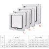 Smart Pet Door 4 Way Locking Security Lock ABS Plastic Dog Cat Flap Door Controllable Switch Direction Doors Small Pet Supplies