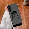 Matte Phone Case for Samsung S23 S22 S21 S20 S10 4G S9 S8 Plus ULTRA 5G LITE Silicone Case Funda Capa Shell Funny Line Graffiti