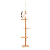 5-Level Cat Tower Climbing Toys Structures Cat Climber Tree Post Shelves Mat Multilayer Platform Super Large with Hanging ball