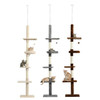 Adjustable 228-274cm Height Floor-to-Ceiling Vertical Cat Tree Stable Tall Cat Climbing Tree Cat Kittens Cat Toy