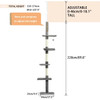 Adjustable 228-274cm Height Floor-to-Ceiling Vertical Cat Tree Stable Tall Cat Climbing Tree Cat Kittens Cat Toy