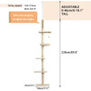 Adjustable 228-274cm Height Floor-to-Ceiling Vertical Cat Tree Stable Tall Cat Climbing Tree Cat Kittens Cat Toy