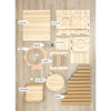 Multi-layer Cat Tree House Condos Wooden Cat Tower With Sisal Rope Cat Scratching Posts Plush Cloth Hammock Cat Climbing Frame