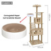 Multi-layer Cat Tree House Condos Wooden Cat Tower With Sisal Rope Cat Scratching Posts Plush Cloth Hammock Cat Climbing Frame