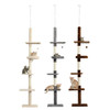 Adjustable 228-274cm Height Floor-to-Ceiling Vertical Cat Tree Stable Tall Cat Climbing Tree