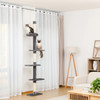 Adjustable 228-274cm Height Floor-to-Ceiling Vertical Cat Tree Stable Tall Cat Climbing Tree