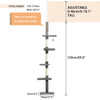 Adjustable 228-274cm Height Floor-to-Ceiling Vertical Cat Tree Stable Tall Cat Climbing Tree