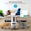 Pet Cat and Dog Feeder Smart APP Food Automatic Dispenser Stainless Steel Bowl Cats and Dogs with Recording Timing Feeding 4.5L