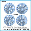 4PCS 19-Inch Hub Cap Replacement Performance Wheel Cap Automobile Hubcap Full Rim Cover Accessories for Tesla Model Y 2018-2023