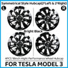 4PCS 18Inch Wheel Caps For Tesla Model 3 2023 Hub Cap Automobile Performance Replacement Wheel Hubcap Full Rim Cover Accessories