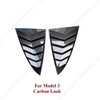 2pcs Car Rear Window Shutter Cover Trim Window Louver Side Vent Trim For Tesla Model 3 Model Y 2017-2022 2023 Accessories