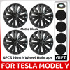 4PCS Hub Cap 19 Inch Performance Replacement Wheel Cap Automobile Hubcap Full Rim Cover Accesfor Tesla Model Y 2018-2023