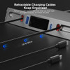 For Tesla Model 3 Y Docking Station 27W PD Type C Hub Quick Charger USB LED Shunt Hub Extension Center Console Smart Sensor 2023