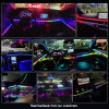 Vgetting Universal Car Ambient Lights LED Interior RGB Symphony Atmosphere Lamp USB APP Control Remote for Tesla Model 3 Y S X