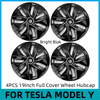 4PCS 19 Inch HubCaps For Tesla Model Y 2018-2023 Wheel Caps Automobile Performance Replacemen Hub cap Full Rim Cover Accessories