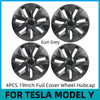 4PCS 19 Inch HubCaps For Tesla Model Y 2018-2023 Wheel Caps Automobile Performance Replacemen Hub cap Full Rim Cover Accessories